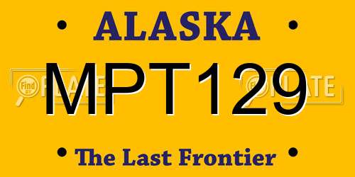 MPT129 Alaska License Plate