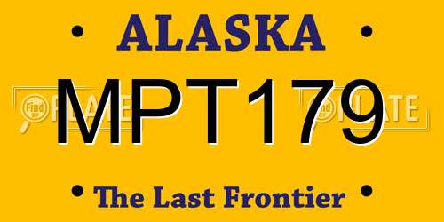 MPT179 Alaska License Plate