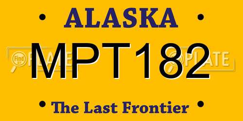 MPT182 Alaska License Plate