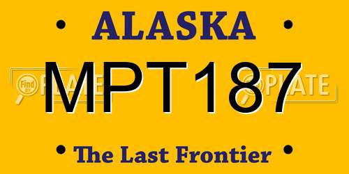 MPT187 Alaska License Plate