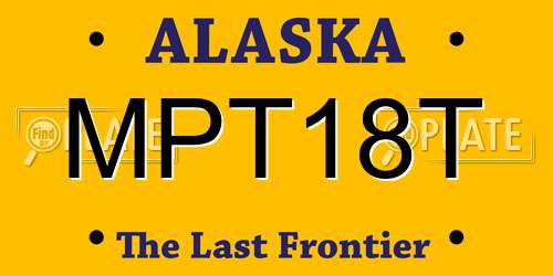 MPT18T Alaska License Plate