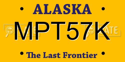 MPT57K Alaska License Plate