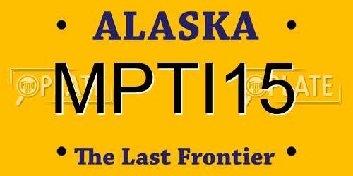 MPTI15 Alaska License Plate
