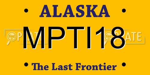 MPTI18 Alaska License Plate