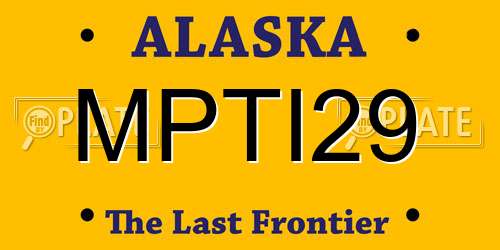 MPTI29 Alaska License Plate