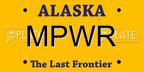 MPWR Alaska License Plate
