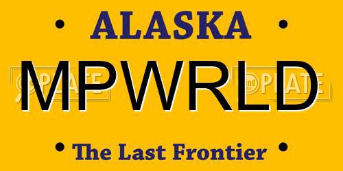 MPWRLD Alaska License Plate