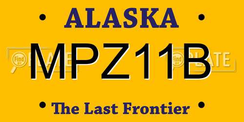 MPZ11B Alaska License Plate