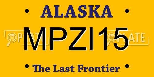 MPZI15 Alaska License Plate
