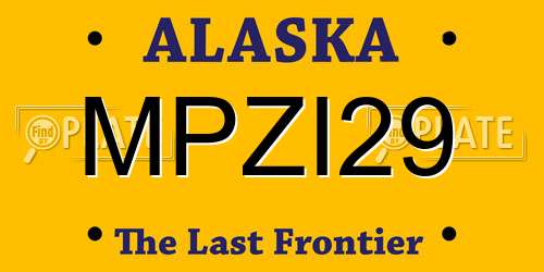 MPZI29 Alaska License Plate