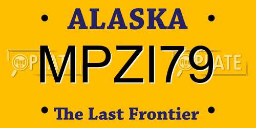 MPZI79 Alaska License Plate