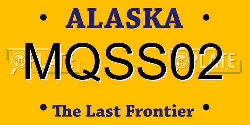 MQSS02 Alaska License Plate