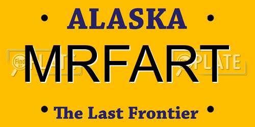 MRFART Alaska License Plate