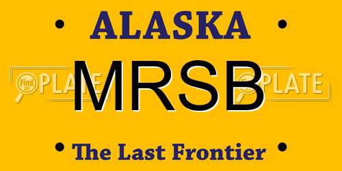 MRSB Alaska License Plate