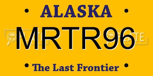 MRTR96 Alaska License Plate