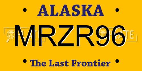 MRZR96 Alaska License Plate