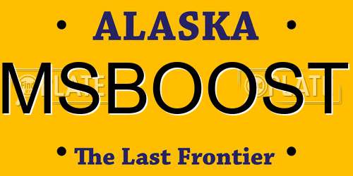 MSBOOST Alaska License Plate