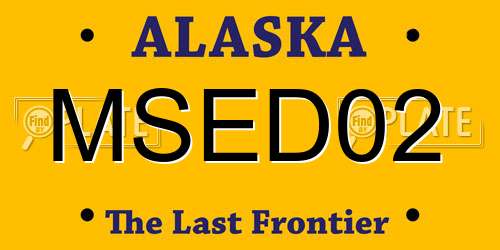 MSED02 Alaska License Plate