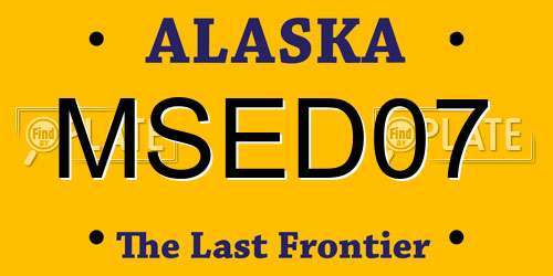 MSED07 Alaska License Plate