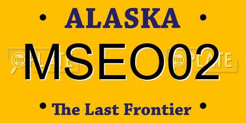 MSEO02 Alaska License Plate