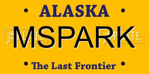MSPARK Alaska License Plate