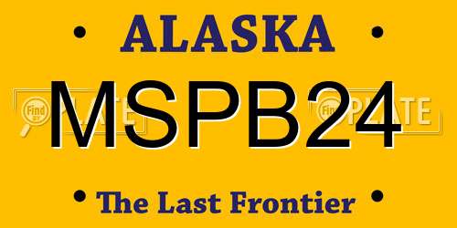 MSPB24 Alaska License Plate
