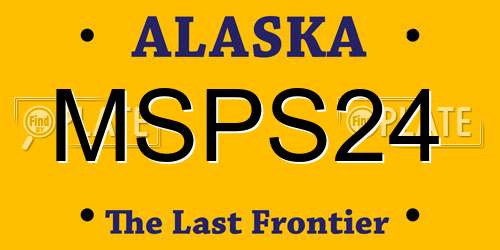 MSPS24 Alaska License Plate