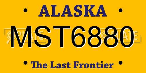 MST6880 Alaska License Plate
