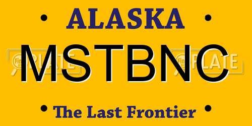 MSTBNC Alaska License Plate