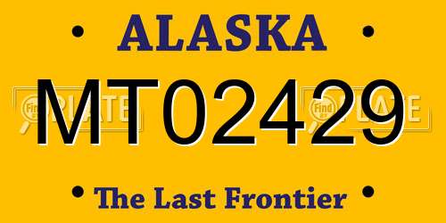 MT02429 Alaska License Plate