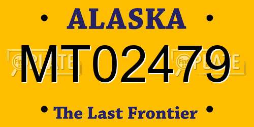 MT02479 Alaska License Plate