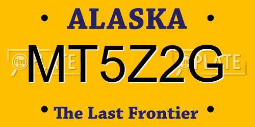 MT5Z2G Alaska License Plate