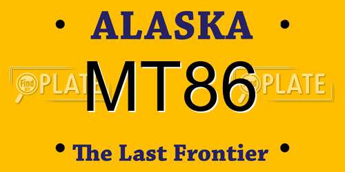 MT86 Alaska License Plate