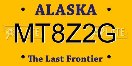 MT8Z2G Alaska License Plate
