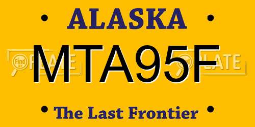 MTA95F Alaska License Plate