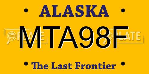 MTA98F Alaska License Plate