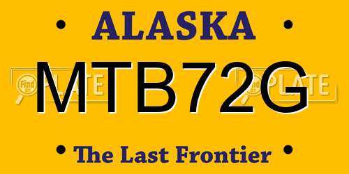 MTB72G Alaska License Plate