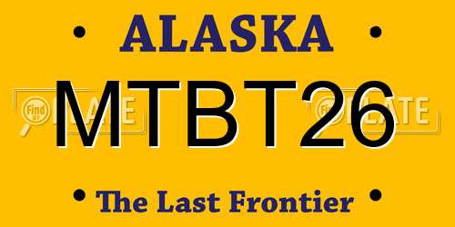 MTBT26 Alaska License Plate