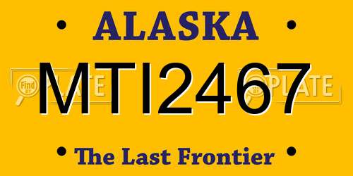 MTI2467 Alaska License Plate