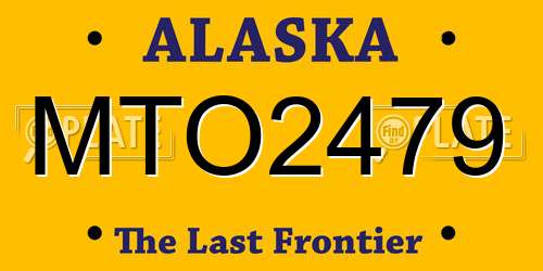 MTO2479 Alaska License Plate
