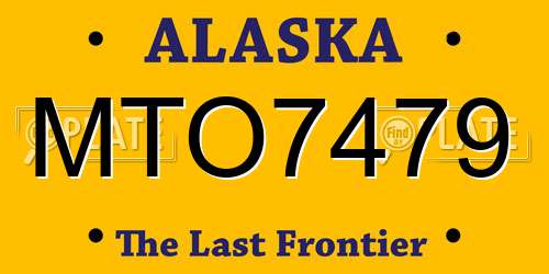 MTO7479 Alaska License Plate