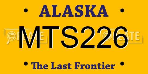 MTS226 Alaska License Plate
