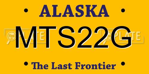 MTS22G Alaska License Plate
