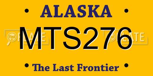 MTS276 Alaska License Plate