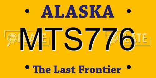 MTS776 Alaska License Plate