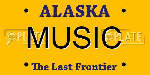 MUSIC Alaska License Plate