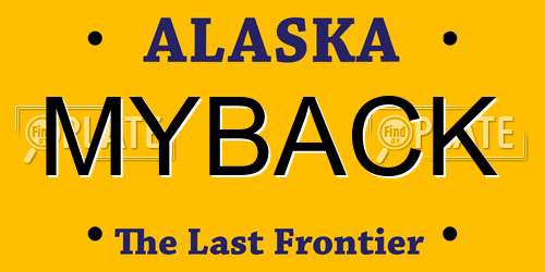 MYBACK Alaska License Plate