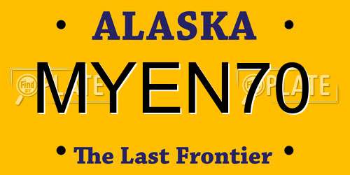 MYEN70 Alaska License Plate