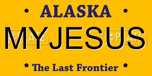 MYJESUS Alaska License Plate
