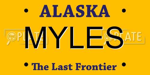 MYLES Alaska License Plate
